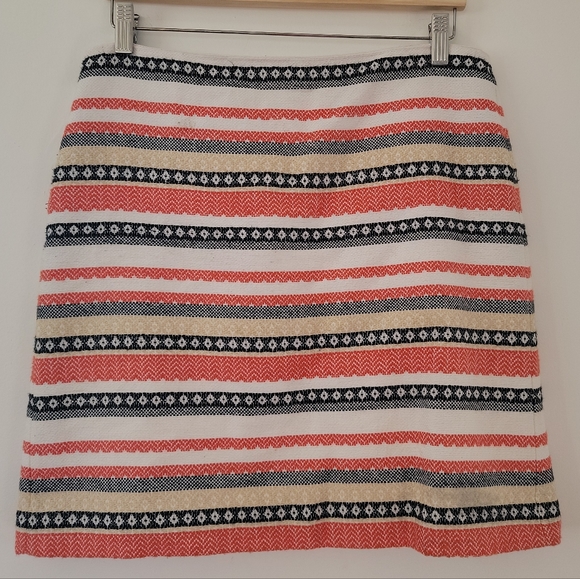 LOFT Size 6 Striped Women's Shift Skirt - Picture 1 of 8